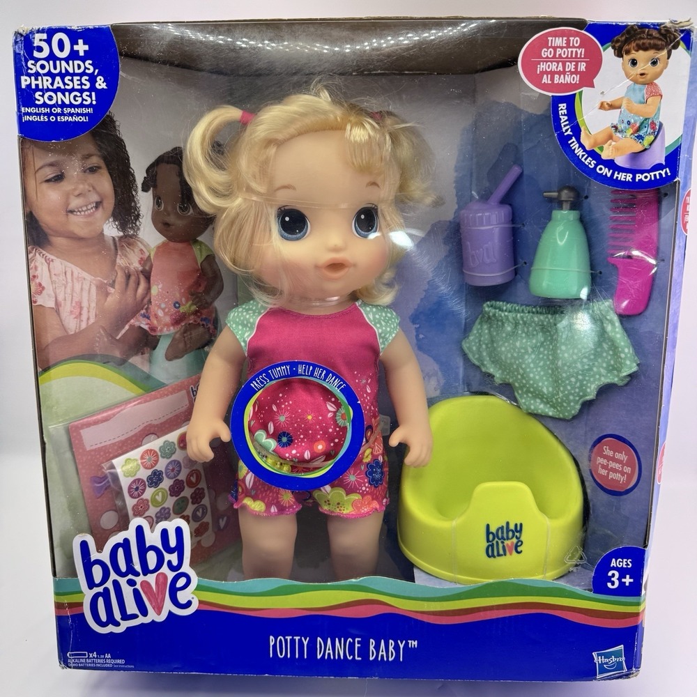 Baby Alive Potty Dance Baby Blonde Blue Eyes Walmart Exclusive NEW Sealed Doll